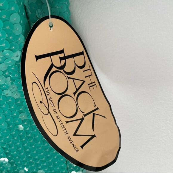 Vintage Chetta B Sherrie Bloom Peter Noviello Green Sequin two piece skirt set 6 - Picture 7 of 12